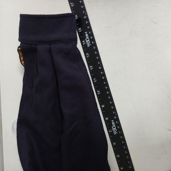 Vintage Burberrys Wool Bomber Coat Size 8 Navy Blue Equestrian Logo Classy - Picture 9 of 16